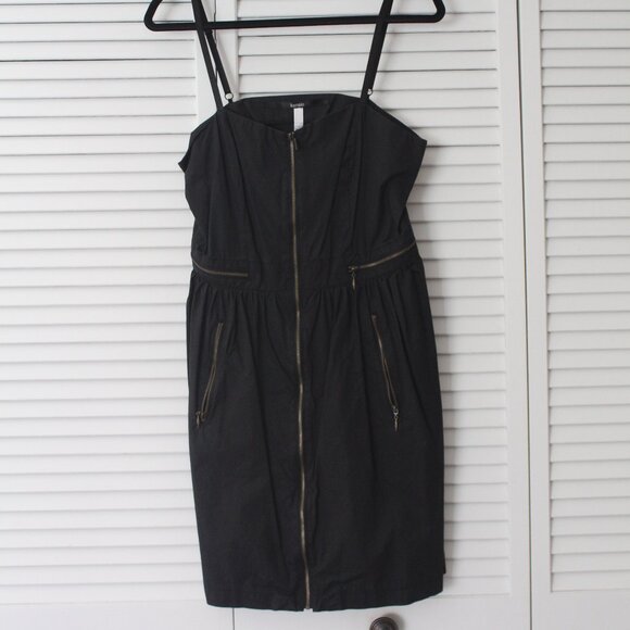 Kensie Black Zip Up Mini Dress - Picture 1 of 4